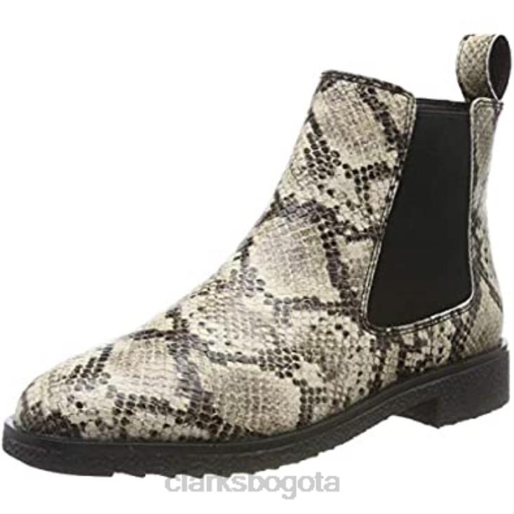 Clarks 0DX8L2982 botas chelsea griff plaza para mujer serpiente gris topo serpiente topo clarks mujer serpiente gris topo serpiente topo
