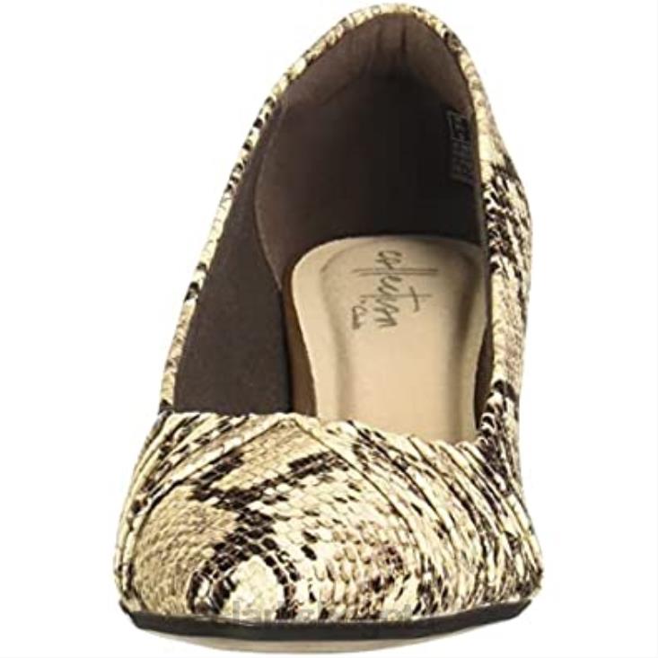 Clarks 0DX8L2986 Zapatos de tacón Clarks mujer Linvale Crown taupe serpiente sintético mujer serpiente taupe sintética