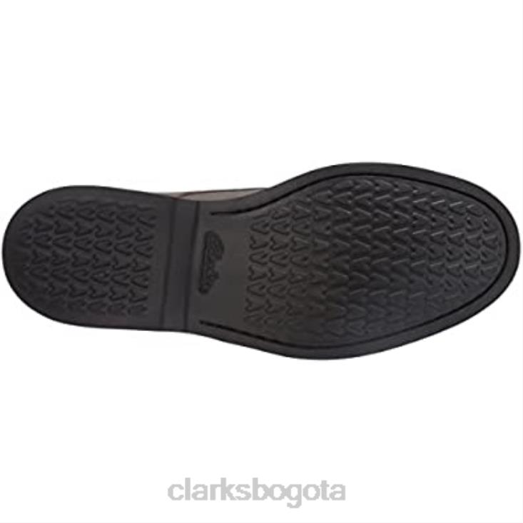 Clarks 0DX8L2993 Botas chukka medias atticuslt de cuero gris oscuro para hombre de Clarks hombres cuero gris oscuro