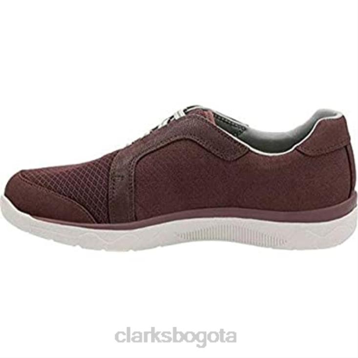 Clarks 0DX8L3 Zapatilla clarks mckella morris de mujer de nobuk sintético berenjena mujer nubuck sintético berenjena