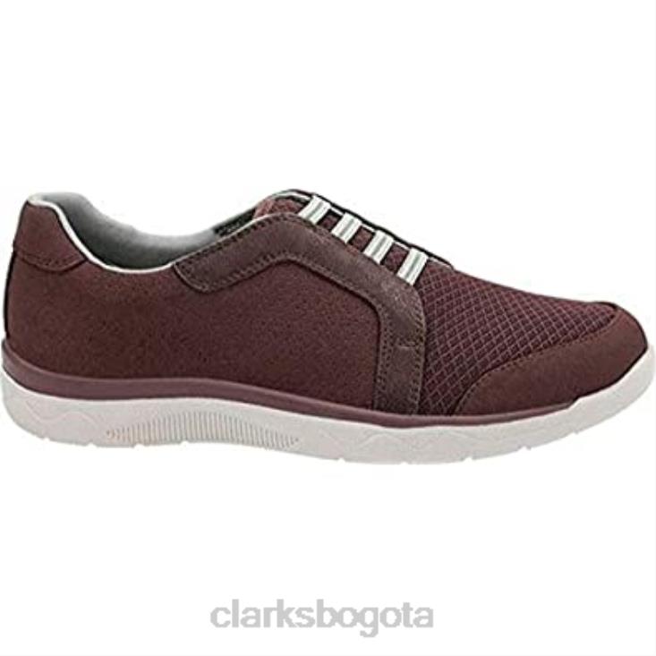 Clarks 0DX8L3 Zapatilla clarks mckella morris de mujer de nobuk sintético berenjena mujer nubuck sintético berenjena