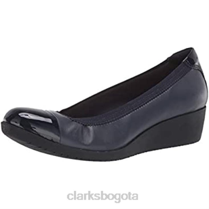 Clarks 0DX8L300 Mocasín clarks elpalm de piel azul marino para mujer mujer cuero azul marino