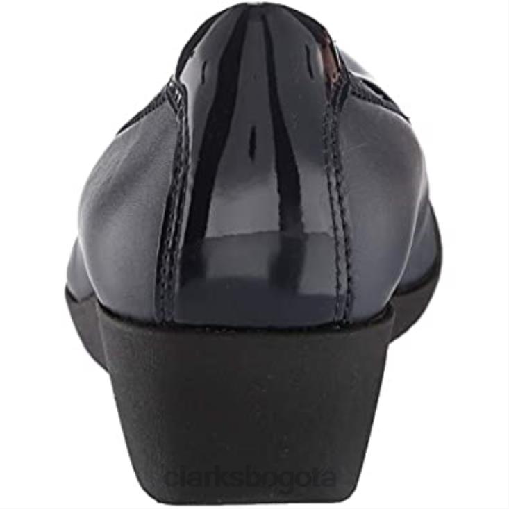 Clarks 0DX8L300 Mocasín clarks elpalm de piel azul marino para mujer mujer cuero azul marino