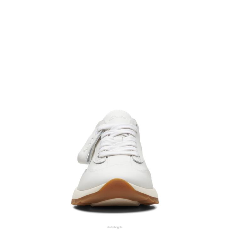 Clarks 0DX8L3010 clarks dash lite lo cuero blanco mujer cuero blanco