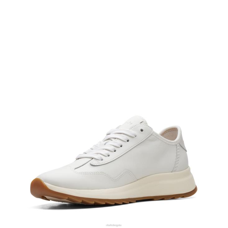 Clarks 0DX8L3010 clarks dash lite lo cuero blanco mujer cuero blanco