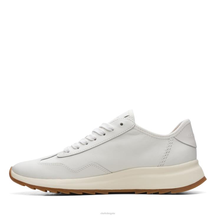 Clarks 0DX8L3010 clarks dash lite lo cuero blanco mujer cuero blanco