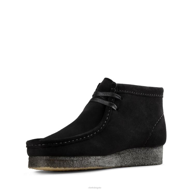 Clarks 0DX8L3016 bota clarks wallabee de ante negro mujer ante negro