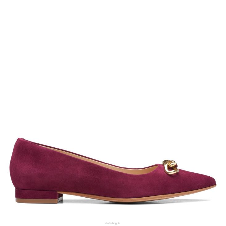 Clarks 0DX8L3021 laina 15 trim clarks merlot gamuza mujer ante merlot