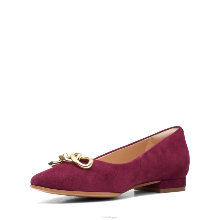 Clarks 0DX8L3021 laina 15 trim clarks merlot gamuza mujer ante merlot