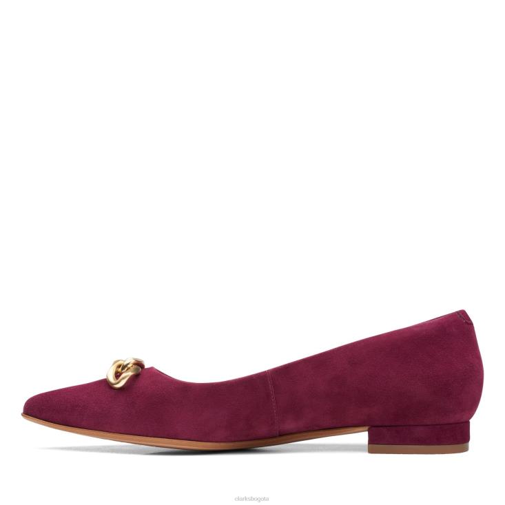 Clarks 0DX8L3021 laina 15 trim clarks merlot gamuza mujer ante merlot