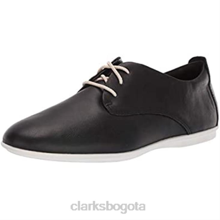 Clarks 0DX8L303 zapatilla de mujer con cordones coral clarks cuero negro mujer cuero negro