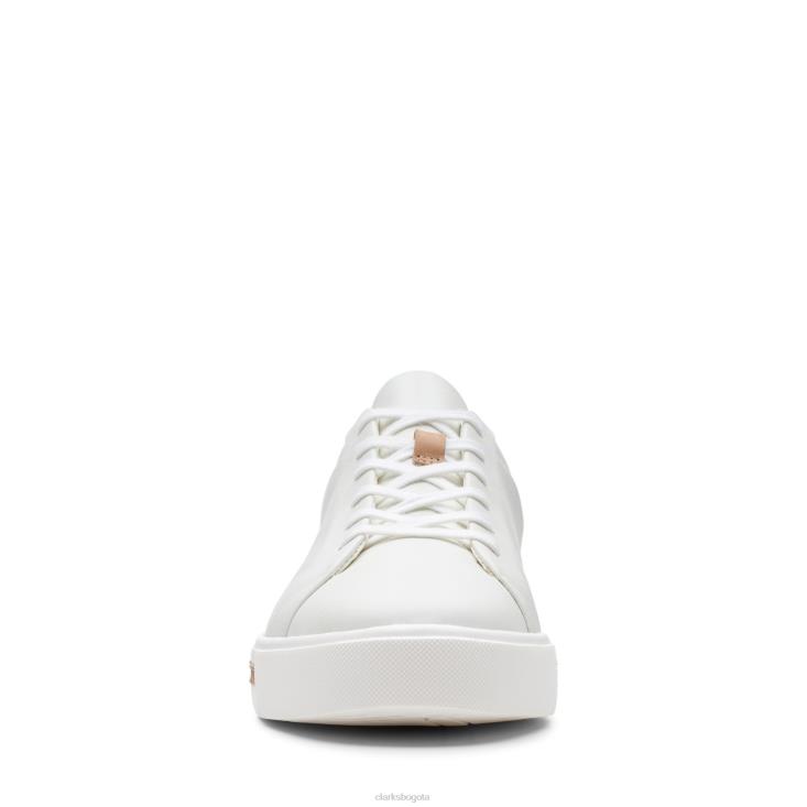 Clarks 0DX8L3032 clarks de cuero blanco un maui lace mujer cuero blanco
