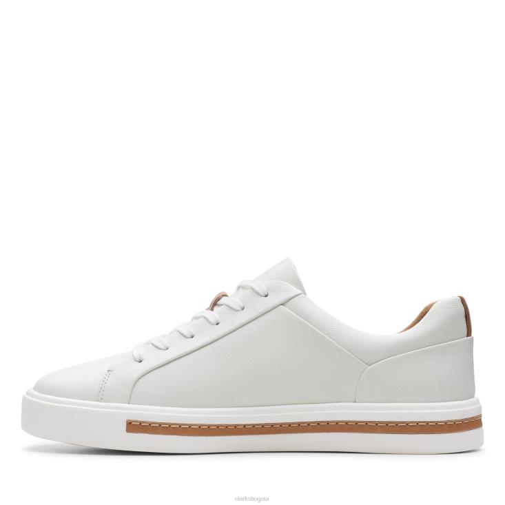 Clarks 0DX8L3032 clarks de cuero blanco un maui lace mujer cuero blanco