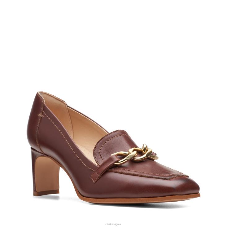 Clarks 0DX8L3044 bronceado británico lea seren 55 trim clarks mujer lea bronceada británica