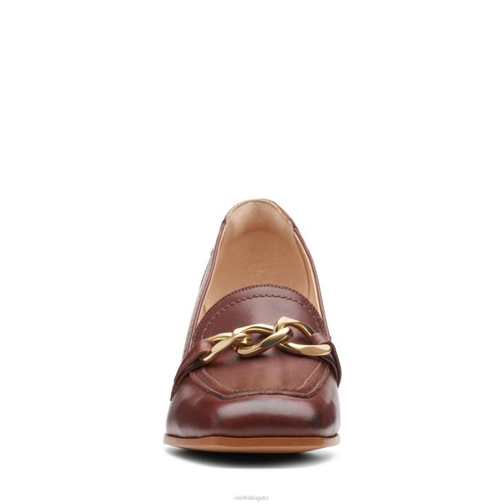 Clarks 0DX8L3044 bronceado británico lea seren 55 trim clarks mujer lea bronceada británica