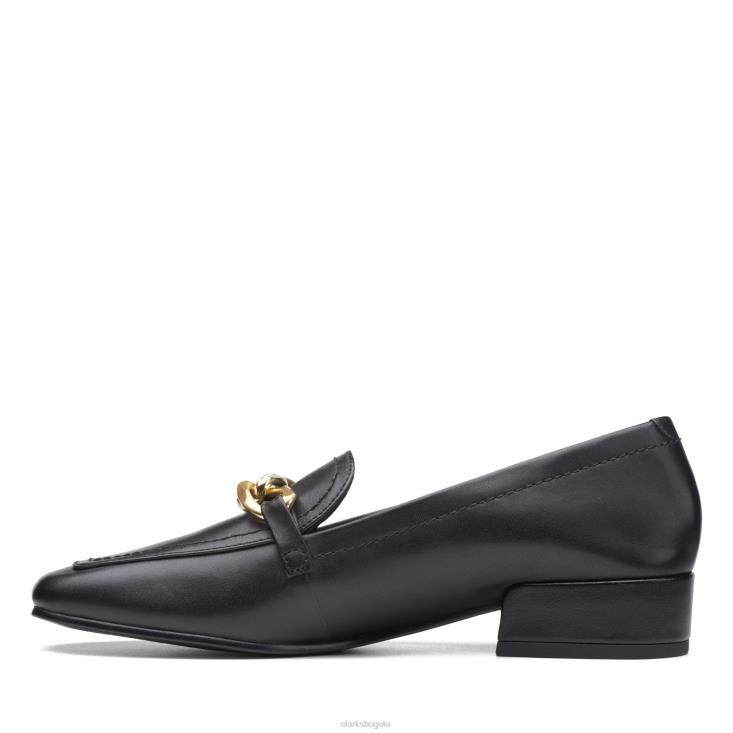 Clarks 0DX8L3046 Clarks de cuero negro Seren 30 Step mujer cuero negro