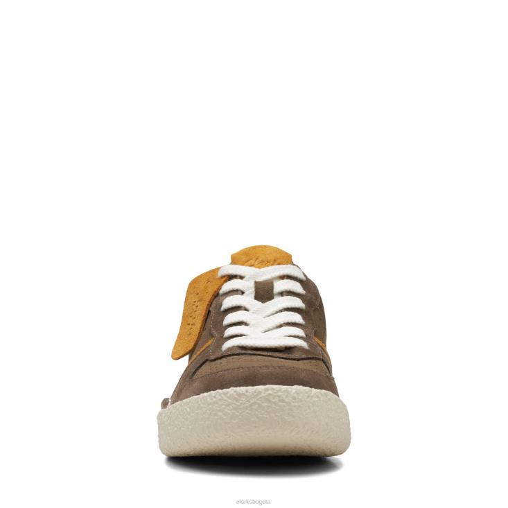 Clarks 0DX8L3050 Clarks Craft Cup Court Oliva Combi mujer combinación de oliva