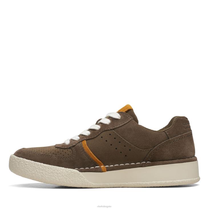Clarks 0DX8L3050 Clarks Craft Cup Court Oliva Combi mujer combinación de oliva
