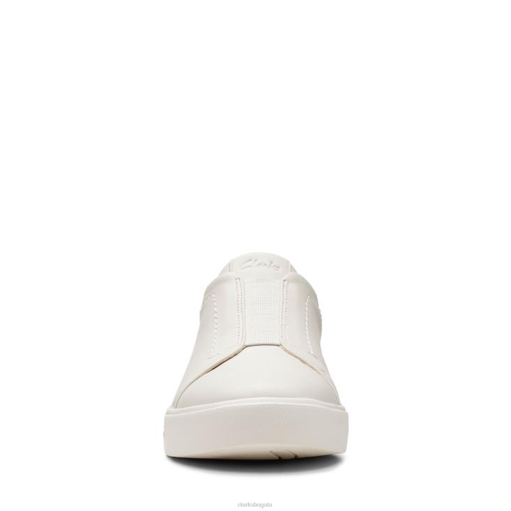Clarks 0DX8L3056 clarks de cuero blanco un maui easy mujer cuero blanco