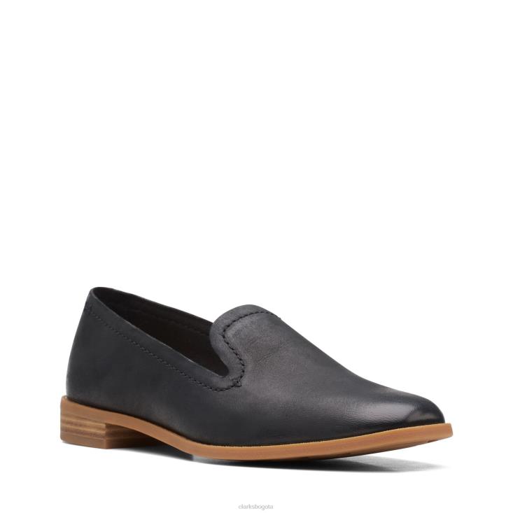 Clarks 0DX8L3059 clarks cuero negro pure hall mujer cuero negro