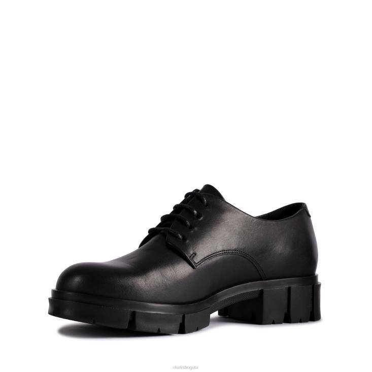 Clarks 0DX8L3083 clarks teala de cuero negro encaje mujer cuero negro