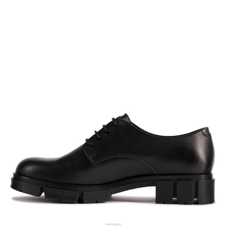 Clarks 0DX8L3083 clarks teala de cuero negro encaje mujer cuero negro