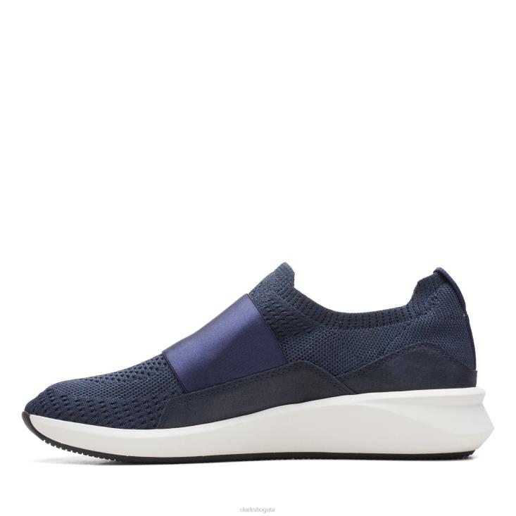 Clarks 0DX8L3103 clarks combinado marino un rio knit mujer combinado azul marino