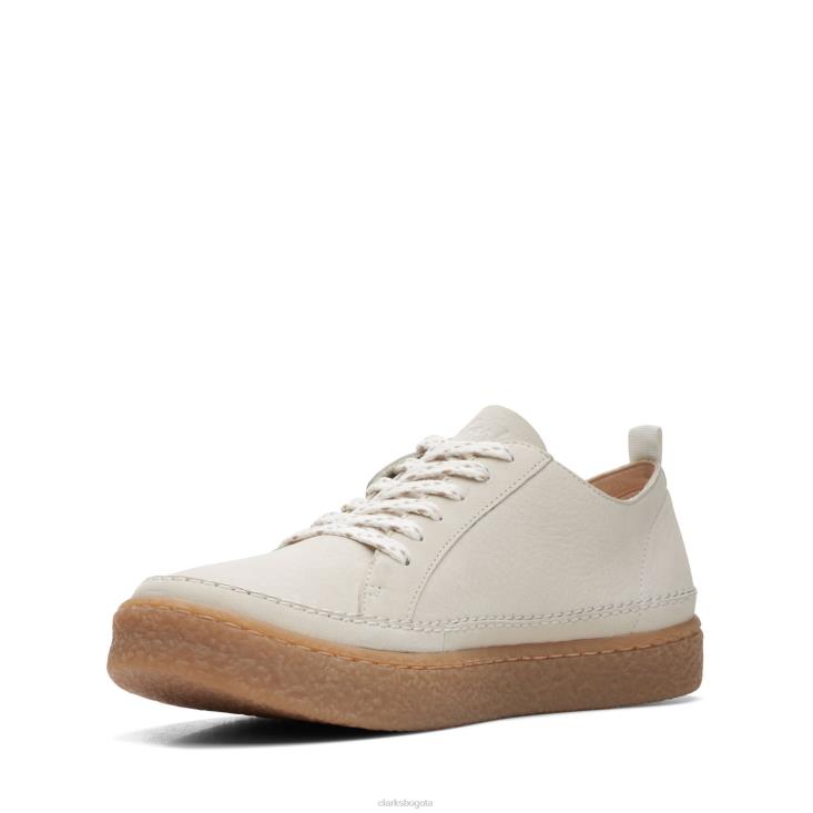 Clarks 0DX8L3107 clarks barleigh de cuero blanco mujer cuero blanco