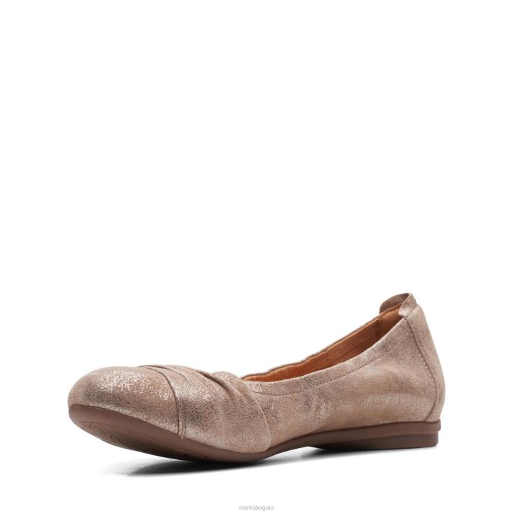 Clarks 0DX8L3123 escalón clarks rena bronce metalizado mujer bronce metálico
