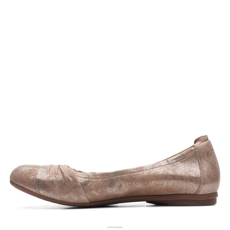 Clarks 0DX8L3123 escalón clarks rena bronce metalizado mujer bronce metálico