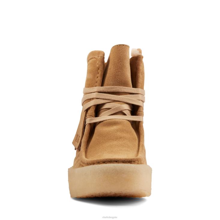 Clarks 0DX8L3125 wallabee cup hi clarks ante tostado claro mujer gamuza color canela claro