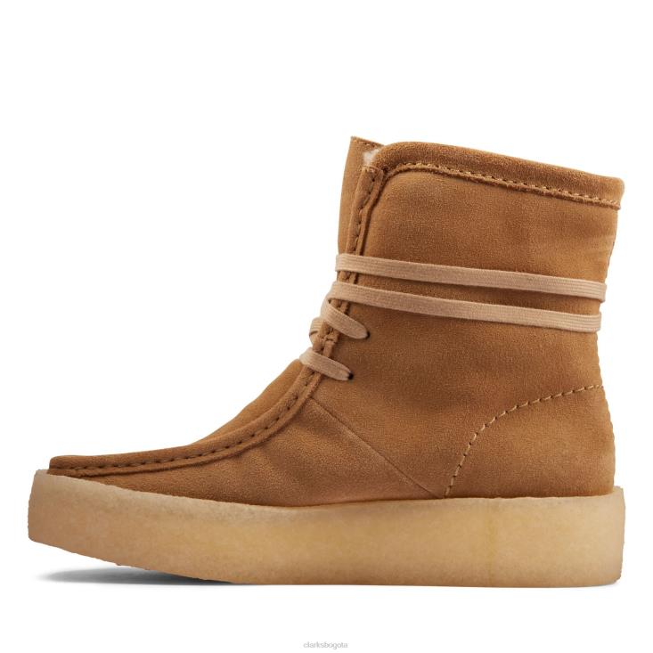 Clarks 0DX8L3125 wallabee cup hi clarks ante tostado claro mujer gamuza color canela claro