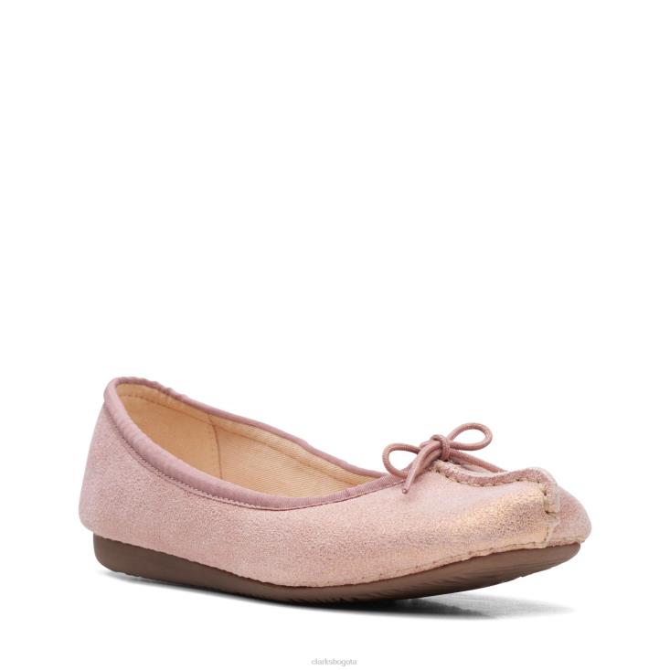 Clarks 0DX8L3130 clarks peca hielo rosa metálico mujer rosa metalico