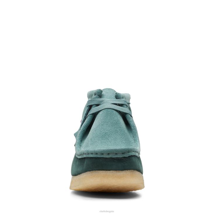 Clarks 0DX8L3138 Bota Clarks Wallabee Teal Combi mujer combinación verde azulado