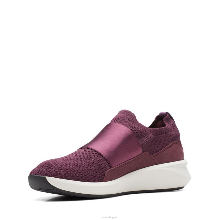 Clarks 0DX8L3141 clarks un rio knit morado mujer púrpura