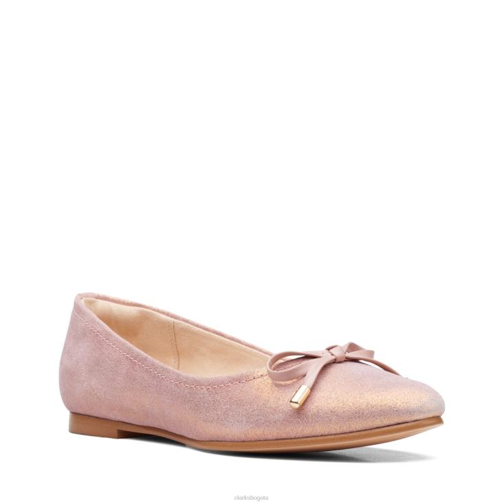 Clarks 0DX8L3143 Grace Lily Clarks rosa metálico mujer rosa metalico