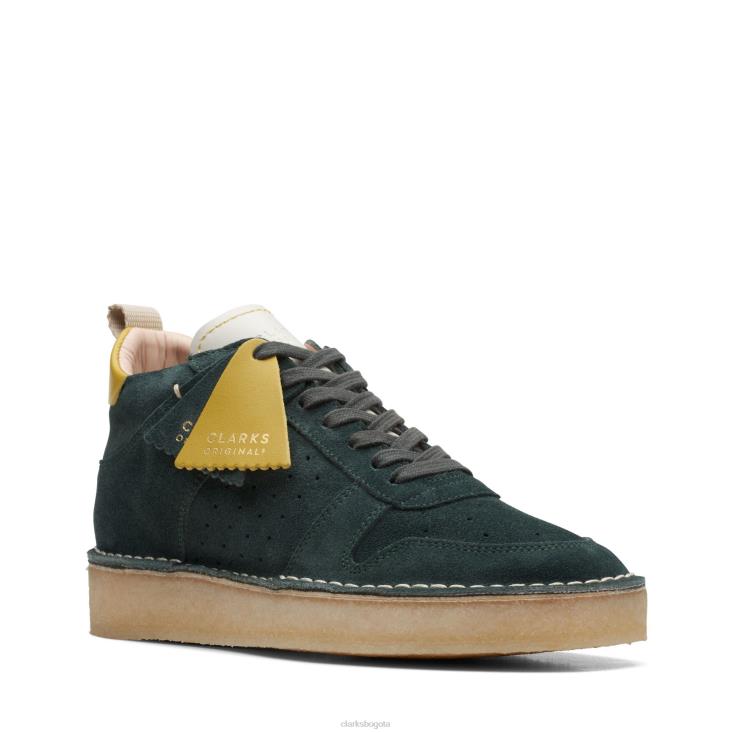 Clarks 0DX8L3144 clarks desert run ante verde oscuro mujer gamuza verde oscuro
