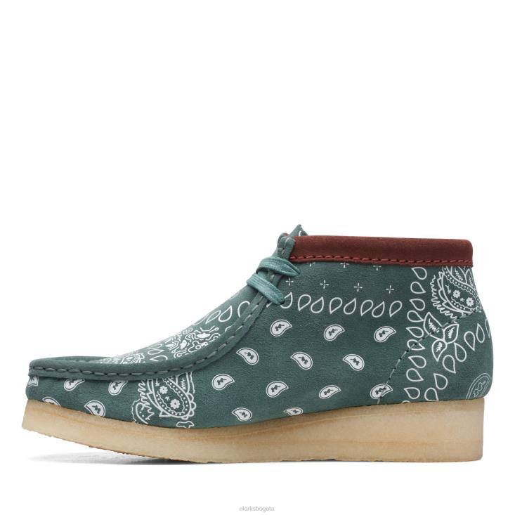Clarks 0DX8L3153 botas clarks wallabee mujer verde