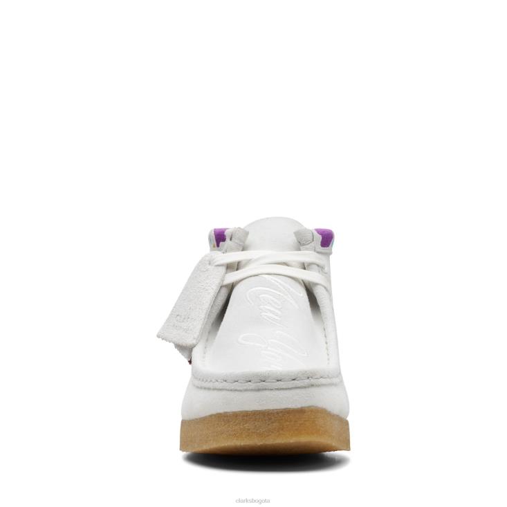 Clarks 0DX8L3159 bota wallabee clarks combi blanca mujer combinación blanca