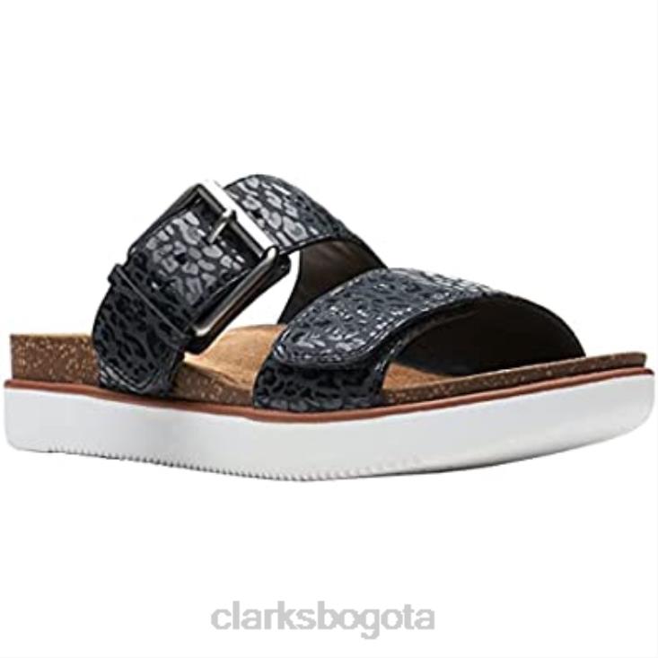 Clarks 0DX8L316 clarks nobuck negro cla elayne facilidad oro metálico unisexo nubuck negro