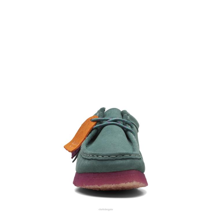 Clarks 0DX8L3160 clarks wallabee combi verde azulado mujer combinación verde azulado