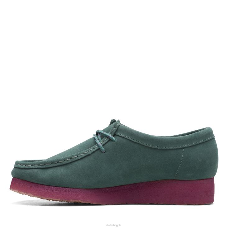 Clarks 0DX8L3160 clarks wallabee combi verde azulado mujer combinación verde azulado