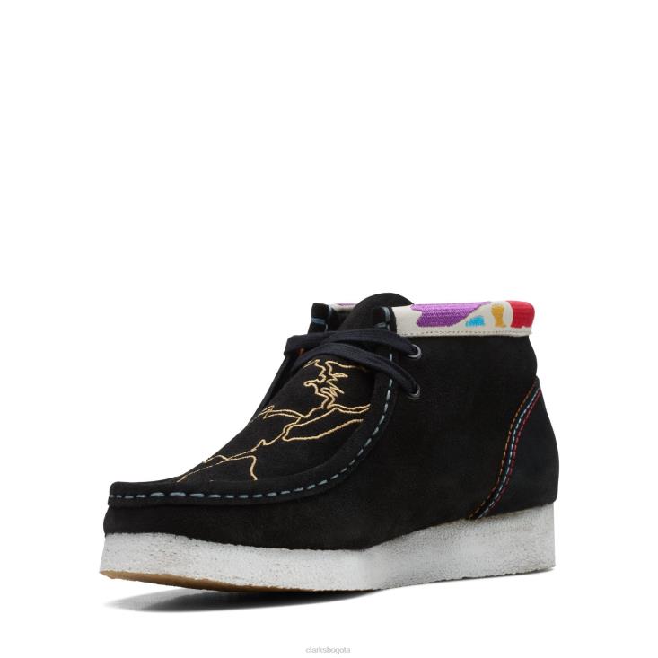 Clarks 0DX8L3162 botas clarks wallabee negras mujer negro