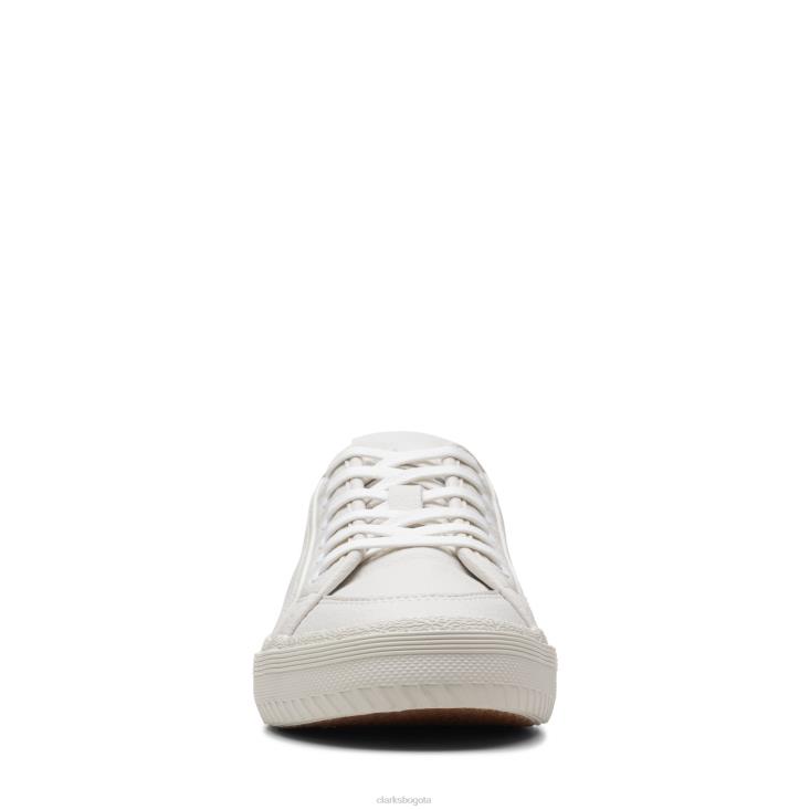 Clarks 0DX8L3163 clarks roxby de cuero blanco encaje mujer cuero blanco