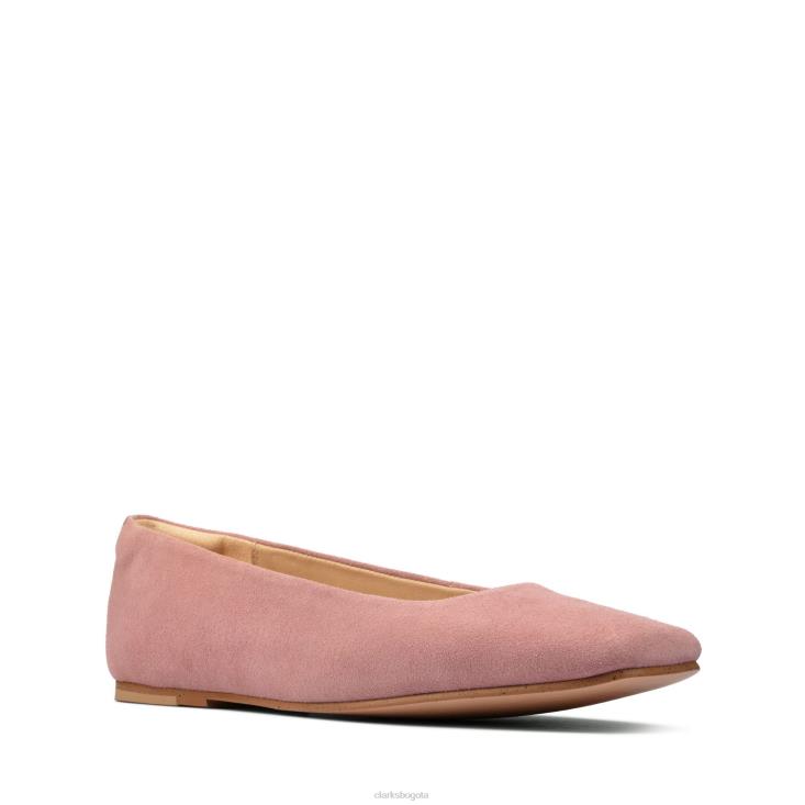 Clarks 0DX8L3168 Rose Clarks puro ballet 2 mujer gamuza rosa