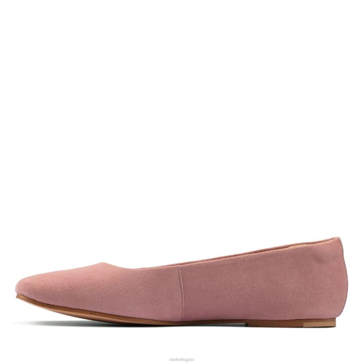 Clarks 0DX8L3168 Rose Clarks puro ballet 2 mujer gamuza rosa