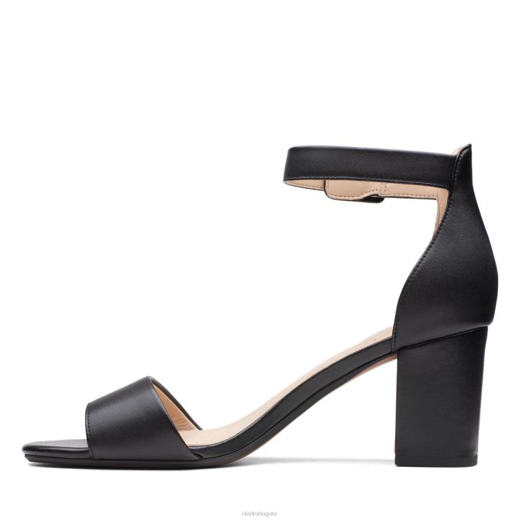 Clarks 0DX8L3182 clarks de cuero negro deva mae mujer cuero negro