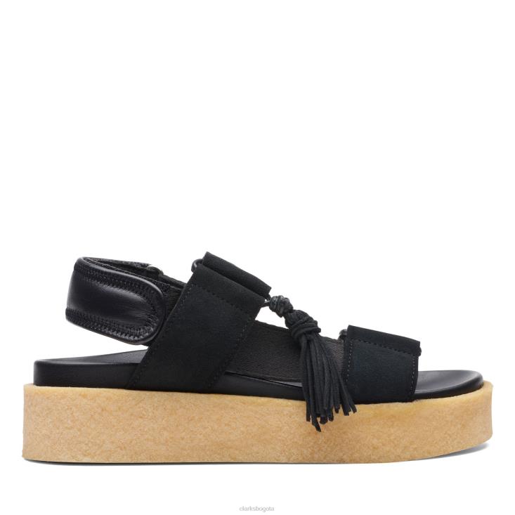 Clarks 0DX8L3183 crepé sndl clarks negro combi mujer combinado negro