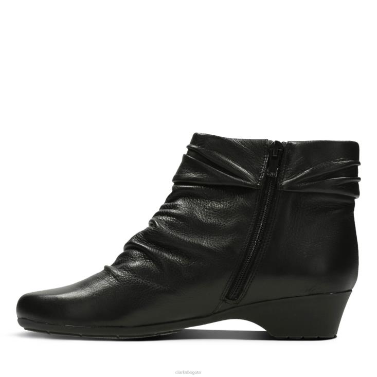 Clarks 0DX8L3185 clarks matrona cuero negro ella mujer cuero negro