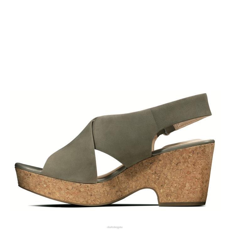Clarks 0DX8L3198 clarks maritsa lara sage nubuck mujer nubuck salvia